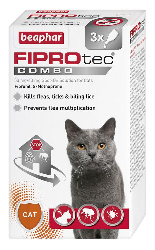 Beaphar FIPROtec? COMBO Flea & Tick Spot-On for Cats